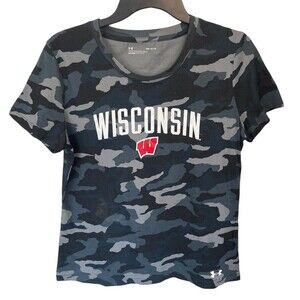 Under Armour Wisconsin‎ Camo T-Shirt Women’s Size Medium Collegiate